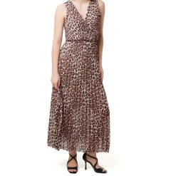 Abito a fantasia animalier Leopardata da Donna con plisse Swish Jeans