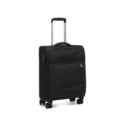 Bagaglio a mano nero in tessuto resistente con TSA MODO by Roncato