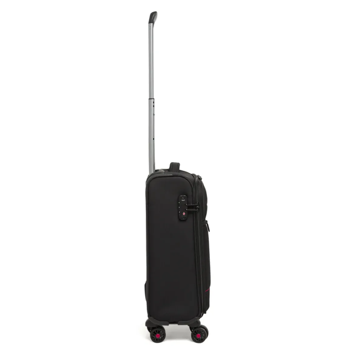 Bagaglio a mano nero in tessuto resistente con TSA MODO by Roncato