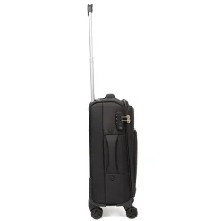 Bagaglio a mano nero Romeo Gigli Milano in tessuto con ruote spinner