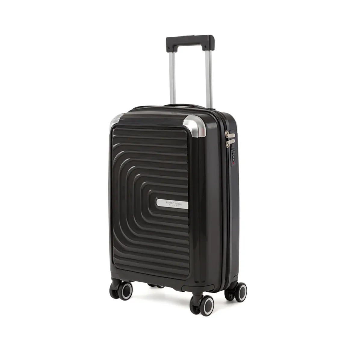 Bagaglio a mano rigido nero per compagnie low cost Romeo Gigli Milano