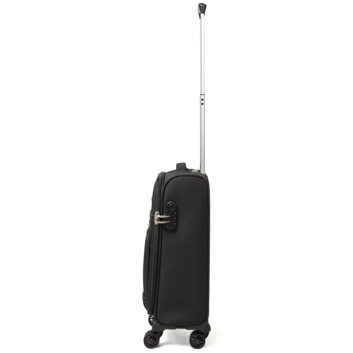 Bagaglio a mano trolley piccolo nero in tessuto Romeo Gigli Milano