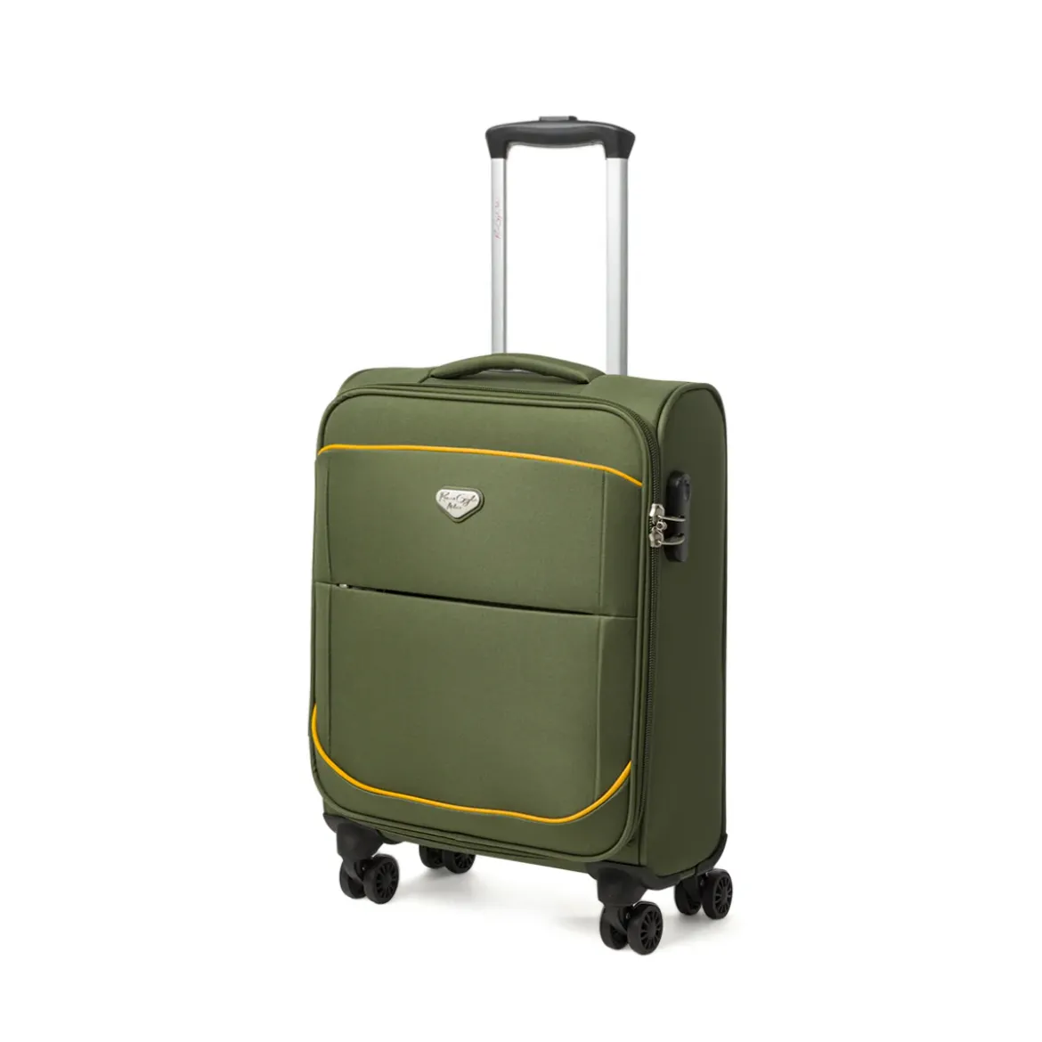 Bagaglio a mano verde militare in tessuto Romeo Gigli Milano