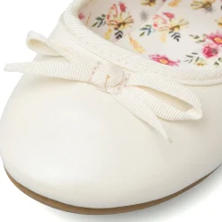 Ballerine Bambina bianco effetto iridescente con fiocco Dieci Baci
