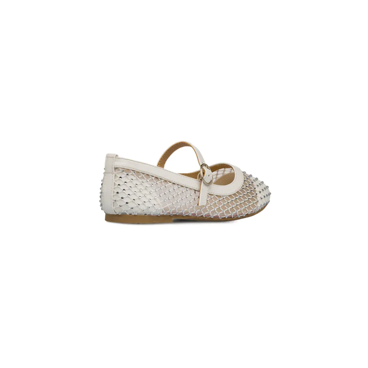 Ballerine bianche con tramatura a rete da Ragazza con strass Dieci Baci