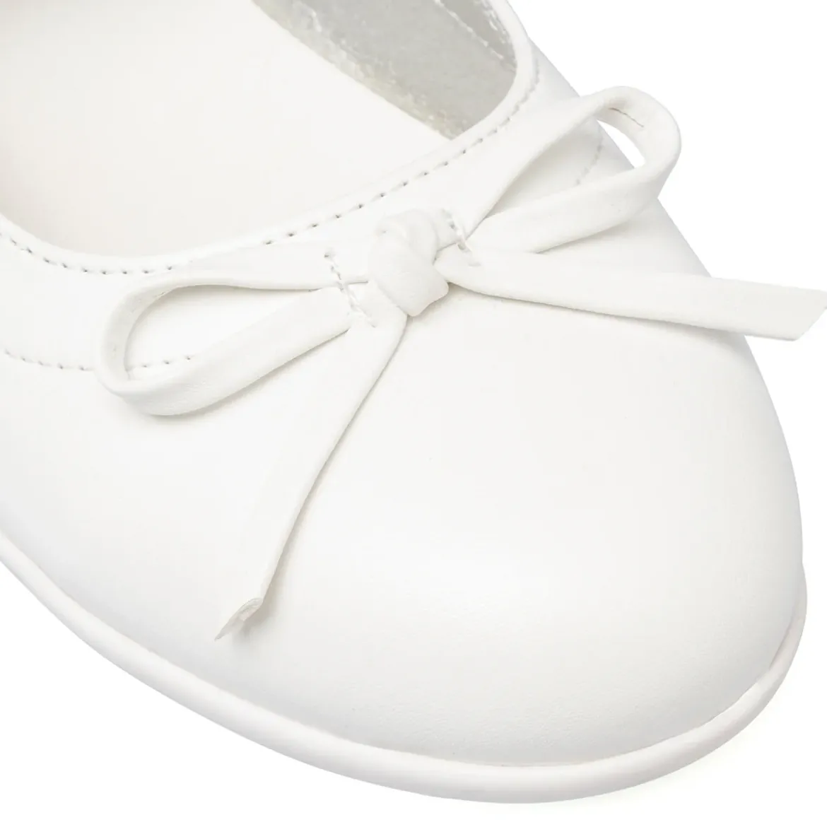 Ballerine bianche da Bambina e Ragazza con Strass sul cinturino 10 Baci