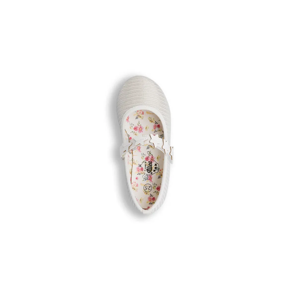Ballerine bianche da Bambina con stelle e glitter Le scarpe di Alice