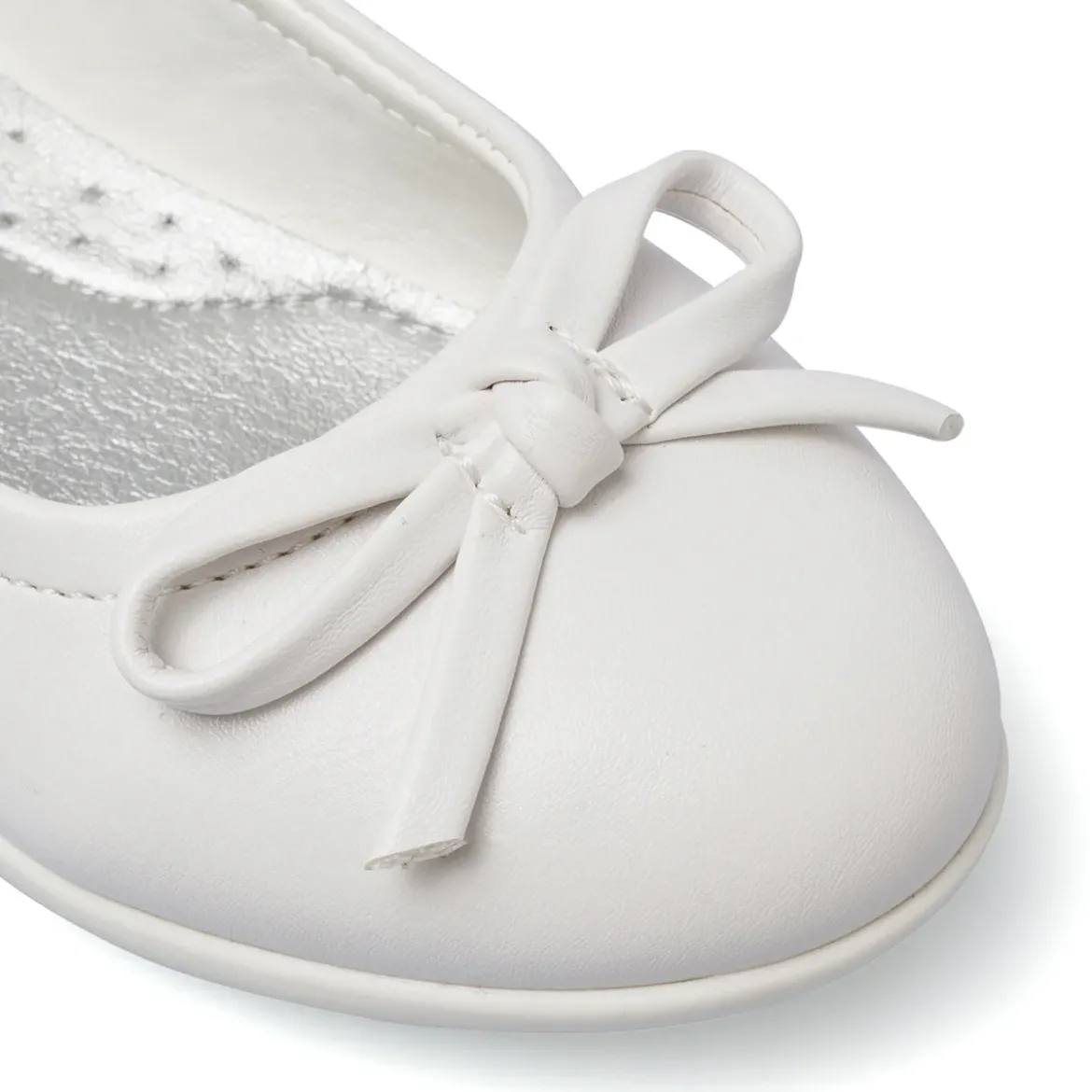 Ballerine da Bambina Bianche con cinturino strass Dieci Baci
