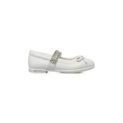 Ballerine da Bambina Bianche con fascetta di strass Dieci Baci