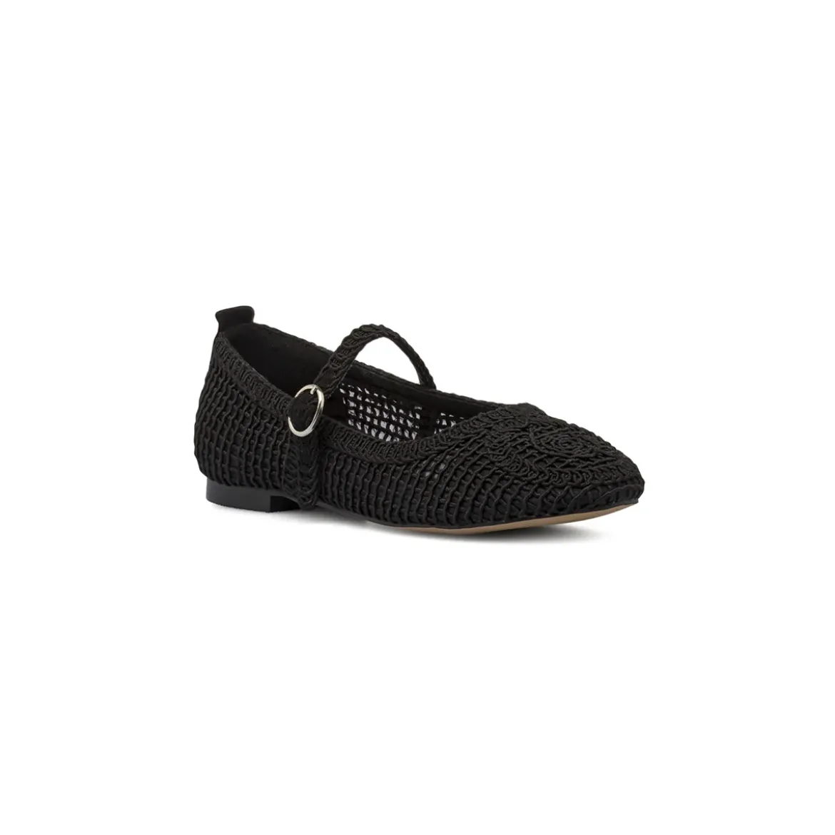 Ballerine da donna nere con lavorazione a crochet Swish Jeans