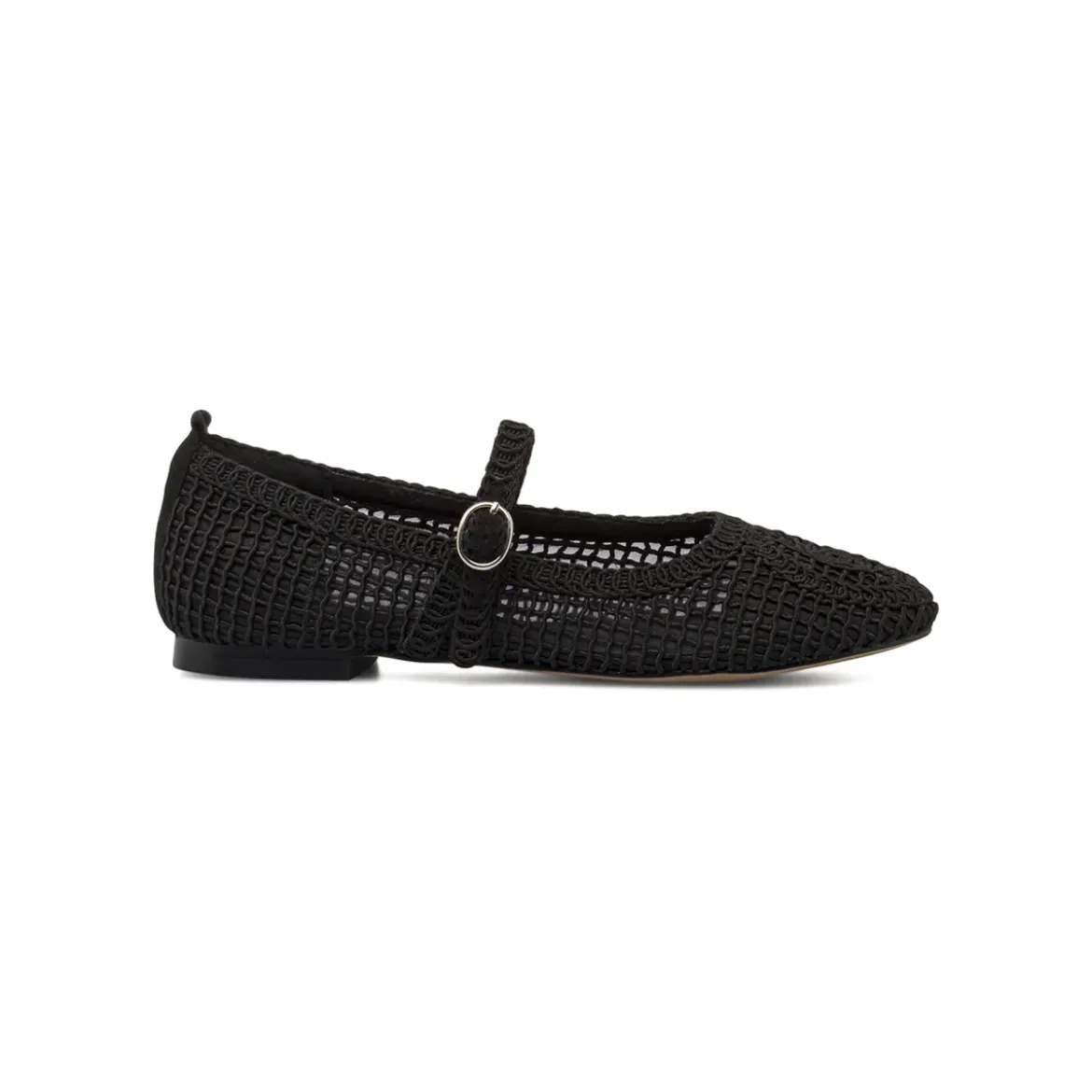 Ballerine da donna nere con lavorazione a crochet Swish Jeans