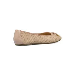 Ballerine da donna rosa Lora Ferres con texture intrecciata e fiocco