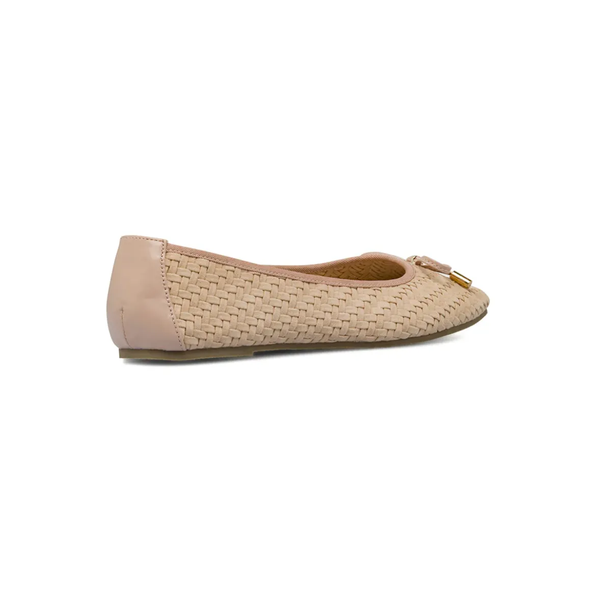 Ballerine da donna rosa Lora Ferres con texture intrecciata e fiocco