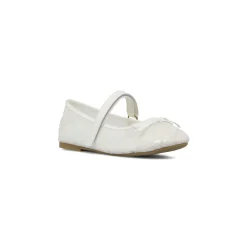 Ballerine da ragazza bianche in pizzo con paillettes Dieci Baci