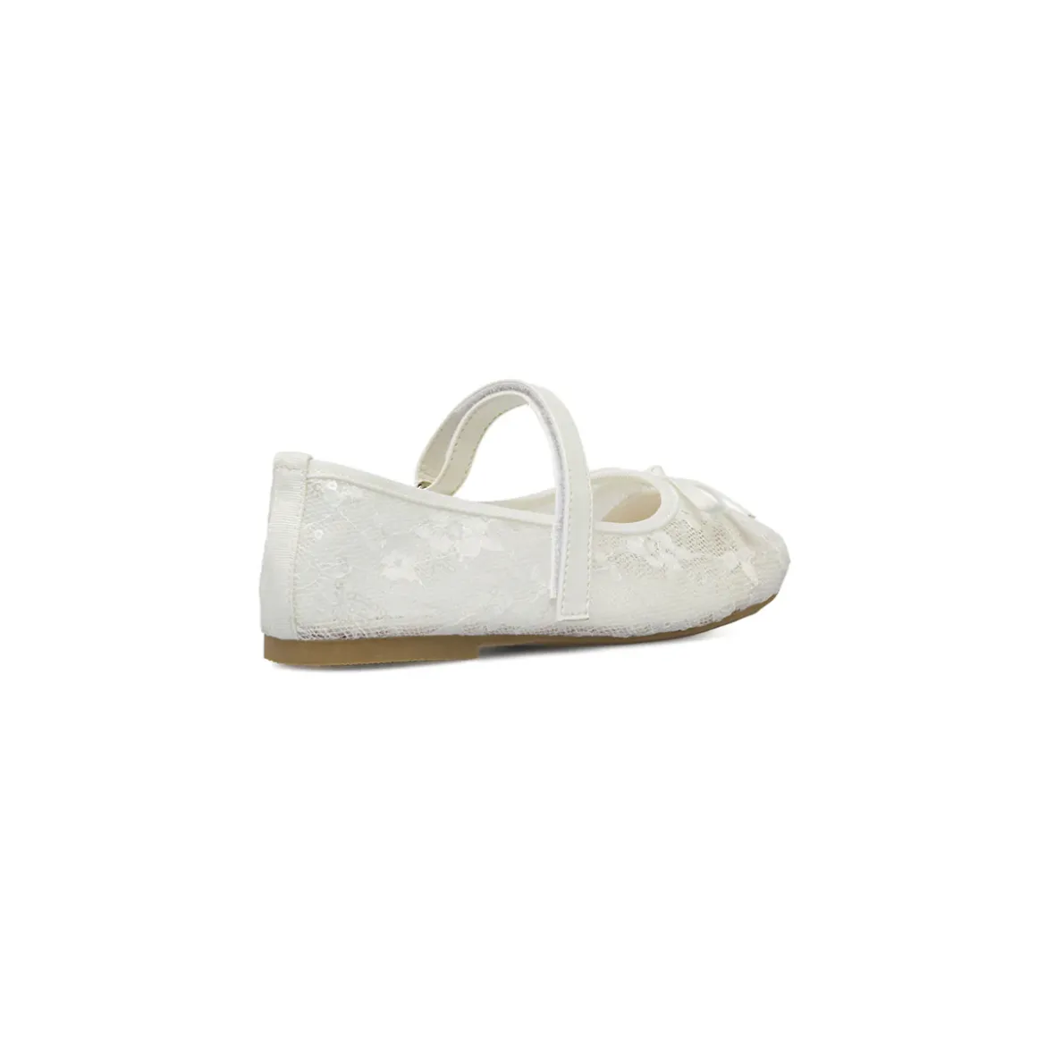 Ballerine da ragazza bianche in pizzo con paillettes Dieci Baci