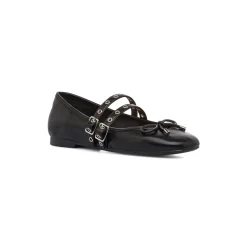 Ballerine nere da Donna con fibbie e borchie Swish Jeans