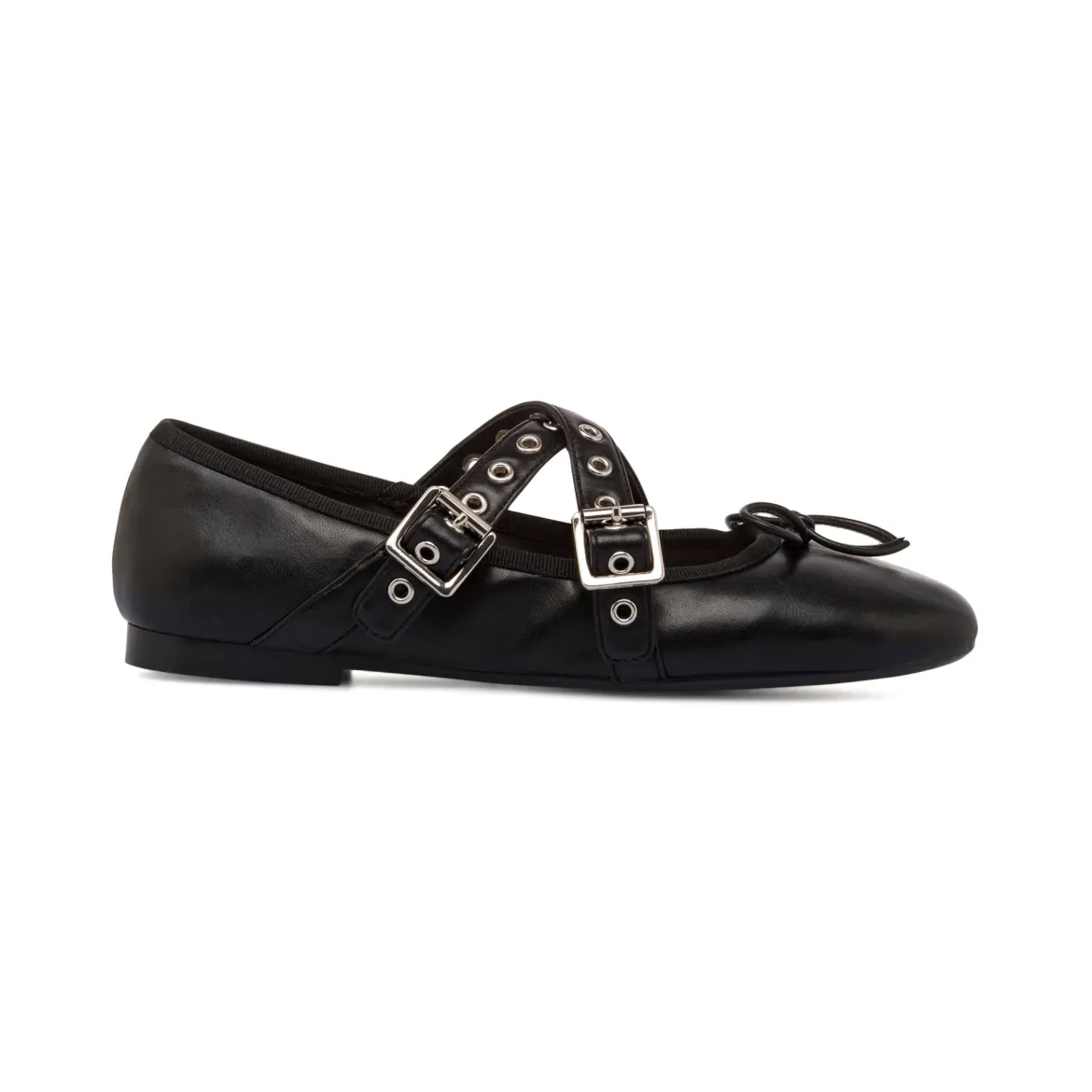 Ballerine nere da Donna con fibbie e occhielli Swish Jeans