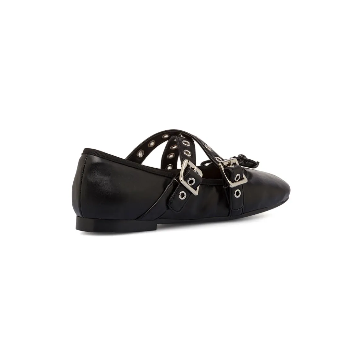 Ballerine nere da Donna con fibbie e occhielli Swish Jeans