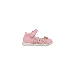 Ballerine Primi passi rosa da bambina con fiori Le scarpe di Alice