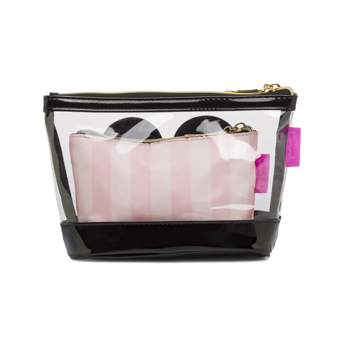 Beauty case da Donna Rosa con pochette interna Be Chic Camomilla