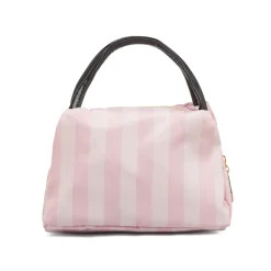Beauty case Donna Rosa a righe con manici e grafica Be Chic Camomilla