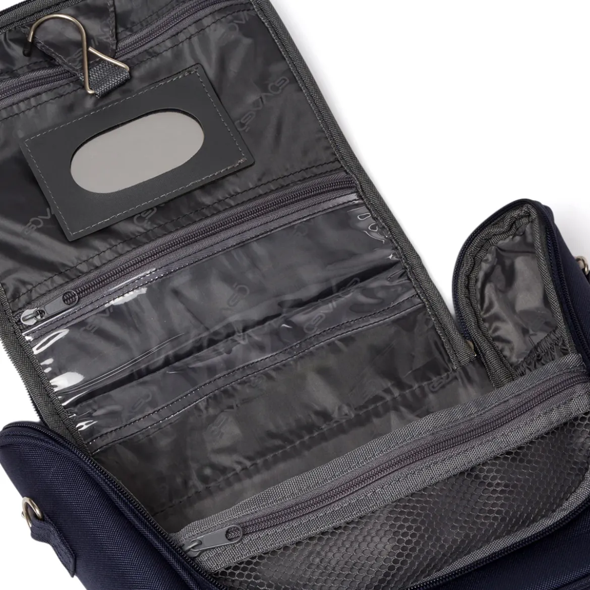 Beauty necessaire da viaggio piccolo blu in tessuto Govago