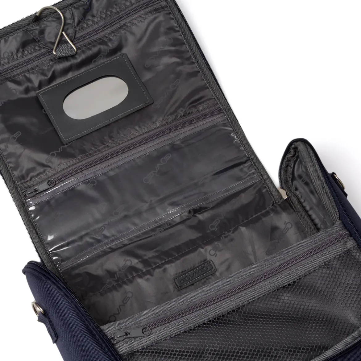 Beauty necessaire grande da viaggio blu in tessuto Govago