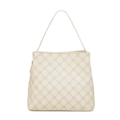 Borsa a mano bianco off-white da Donna con logo dorato Carrera Jeans