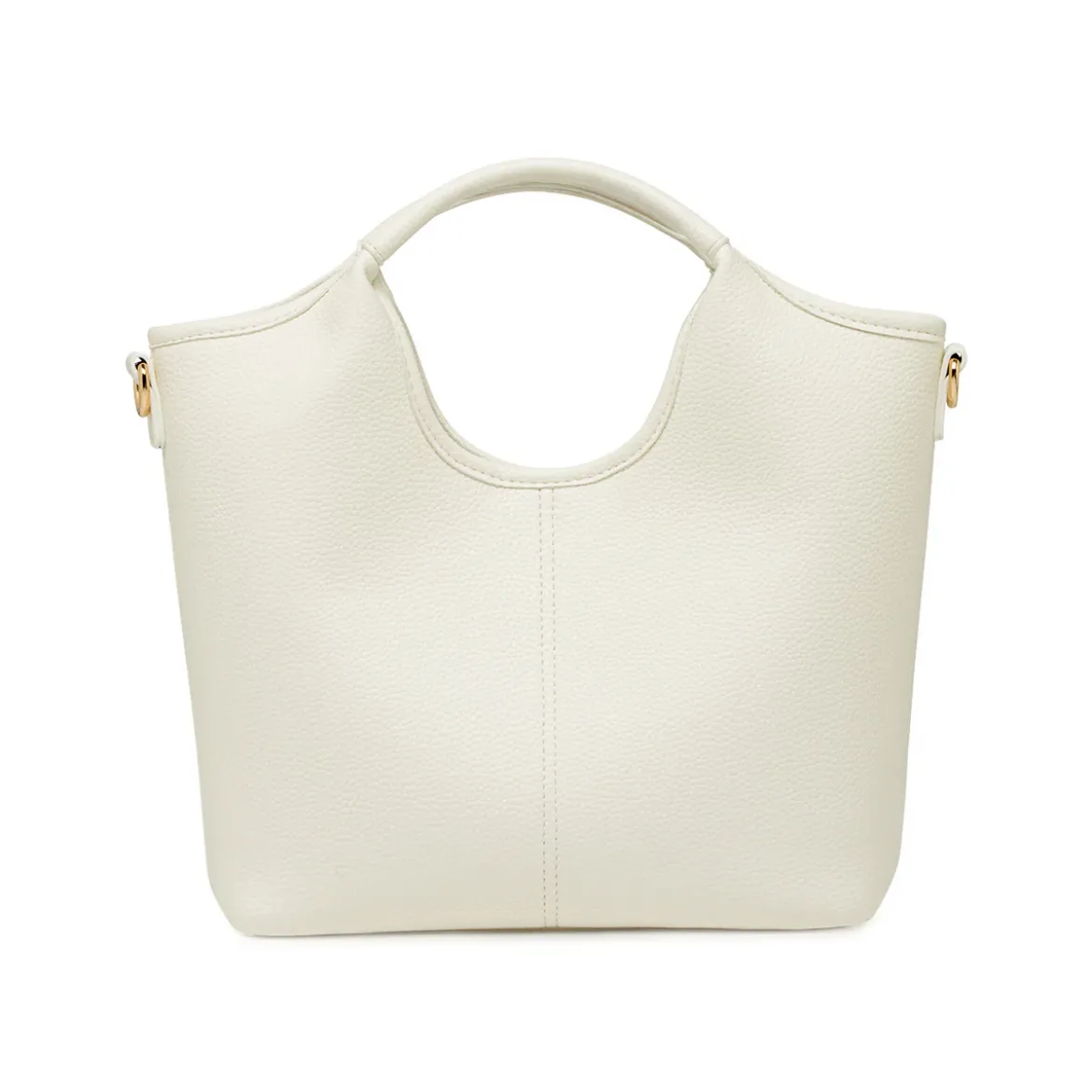 Borsa a mano donna bianco off white Lora Ferres con tracolla rimovibile