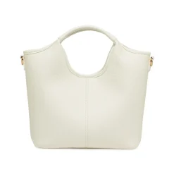 Borsa a mano donna bianco off white Lora Ferres con tracolla rimovibile