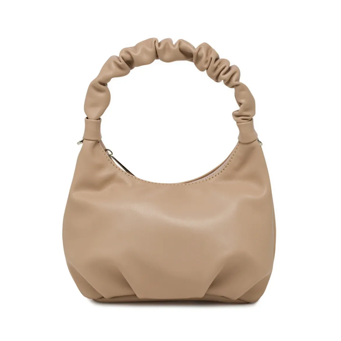 Borsa a mano Lora Ferres da donna taupe con manico arricciato