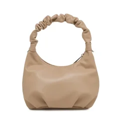 Borsa a mano Lora Ferres da donna taupe con manico arricciato