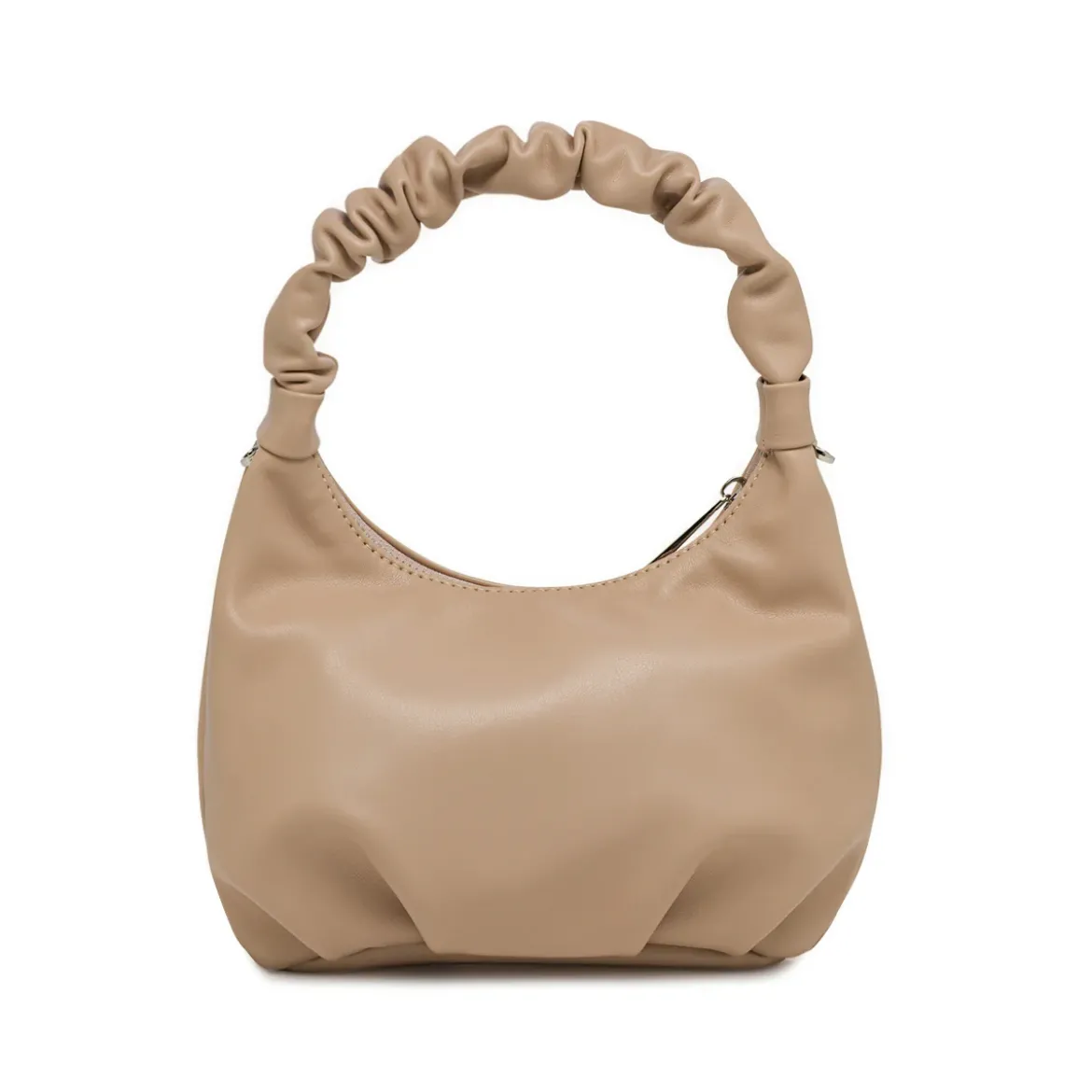 Borsa a mano Lora Ferres da donna taupe con manico arricciato