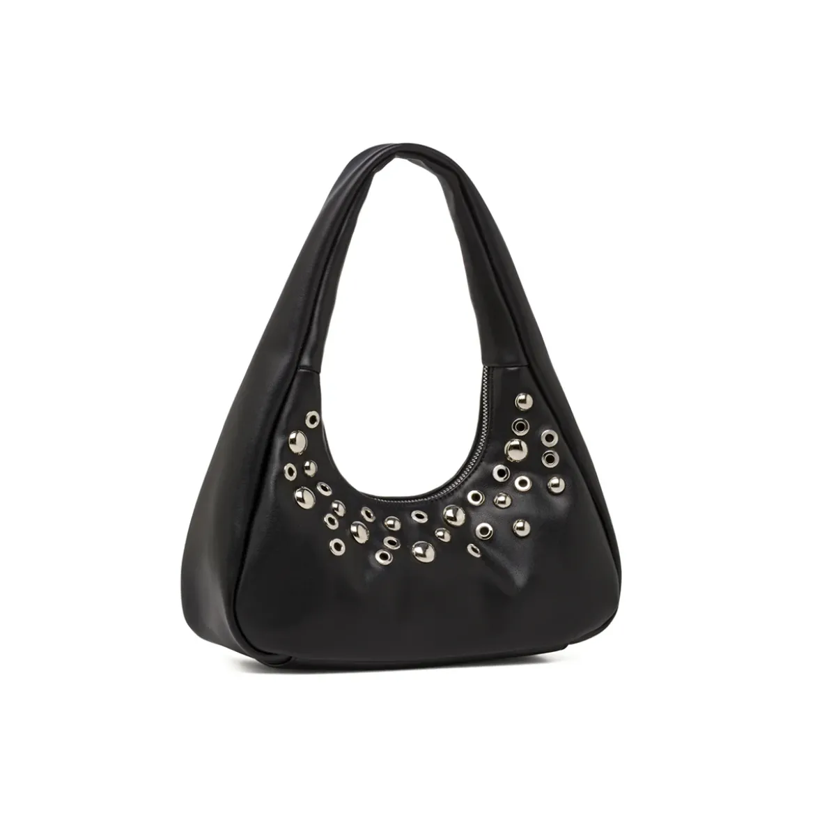 Borsa a mano nera da Donna con occhielli metallici Lora Ferres