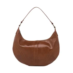 Borsa a mezzaluna marrone da Donna Lora Ferres