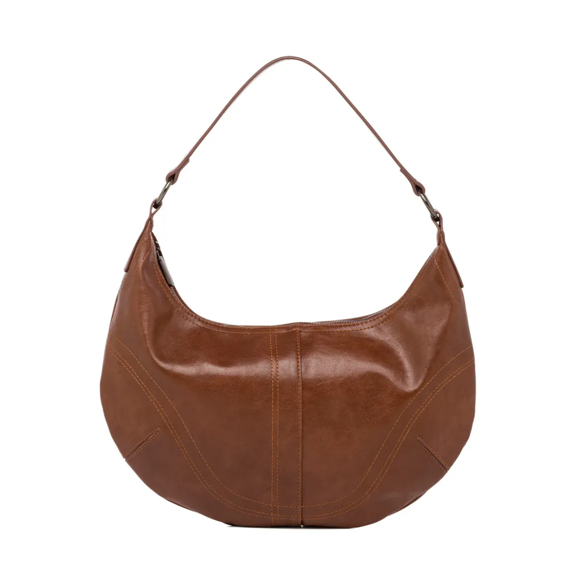Borsa a mezzaluna marrone da Donna Lora Ferres