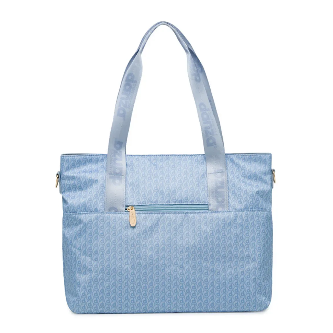 Borsa a spalla azzurra da Donna con logo all-over Dimensione Danza
