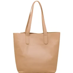 Borsa a spalla beige da Donna con dettagli traforati Lora Ferres