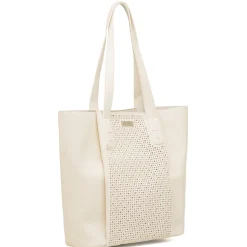 Borsa a spalla bianca da Donna con dettaglio traforato Lora Ferres
