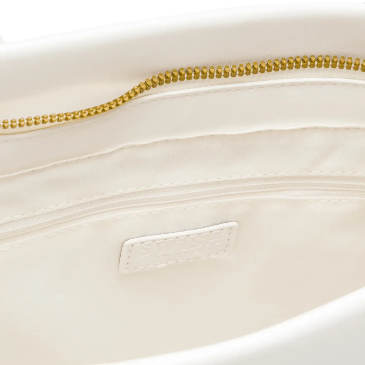Borsa a spalla bianca da Donna con dettaglio zip Swish Jeans