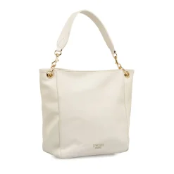 Borsa a spalla bianca da Donna con manico e dettagli oro Swish Jeans