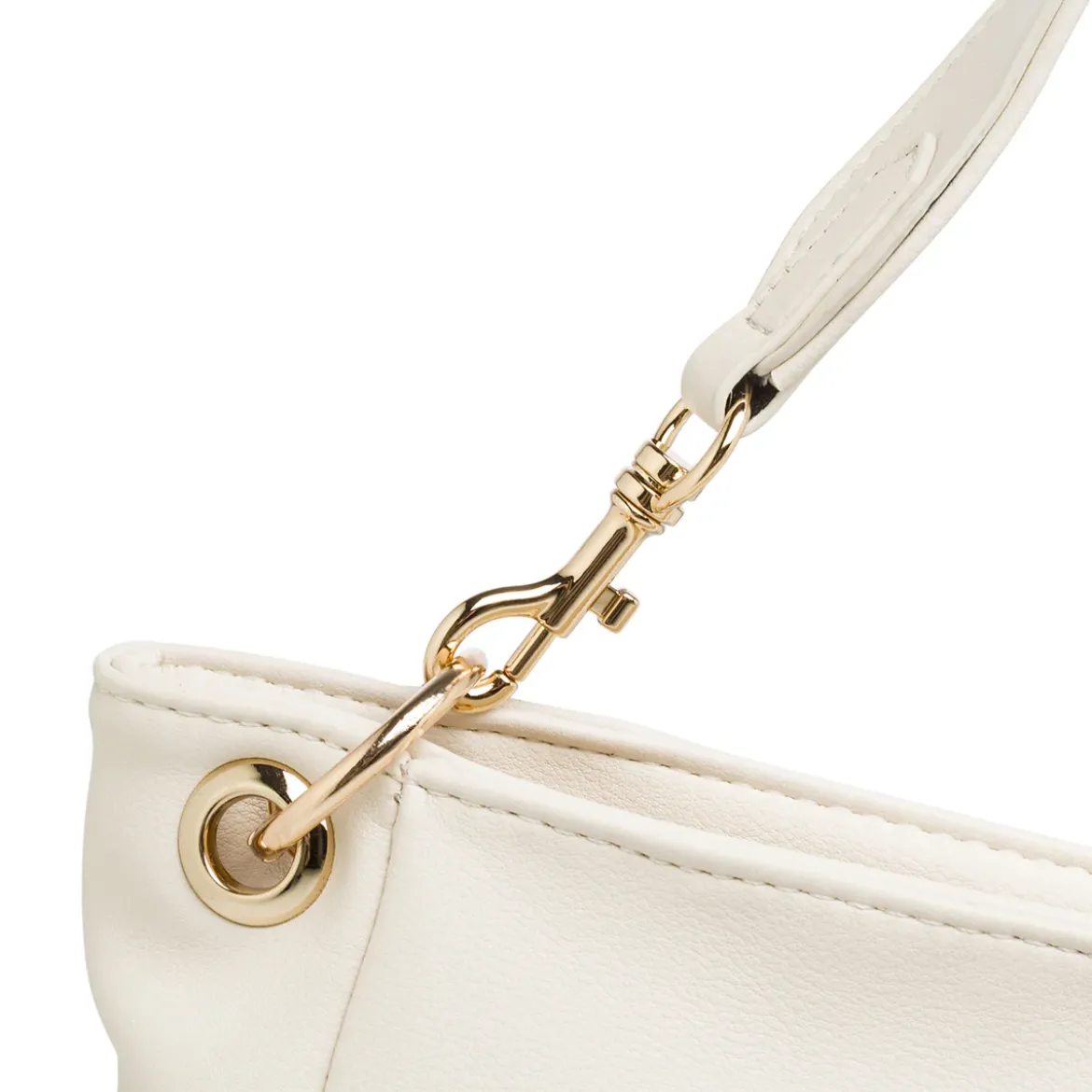 Borsa a spalla bianca da Donna con manico e dettagli oro Swish Jeans