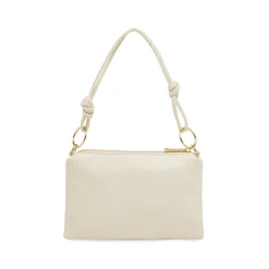 Borsa a spalla bianca da Donna con rifiniture dorate Lora Ferres