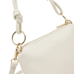 Borsa a spalla bianca da Donna con rifiniture dorate Lora Ferres