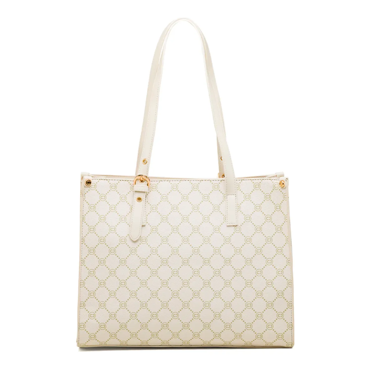 Borsa a spalla bianco off-white da Donna con dettaglio logo metallizzato Carrera Jeans