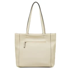 Borsa a spalla da donna bianca con tasca frontale Lora Ferres