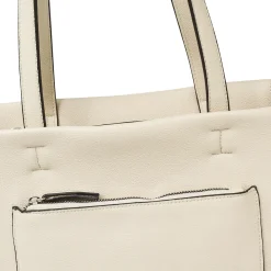 Borsa a spalla da donna bianca con tasca frontale Lora Ferres