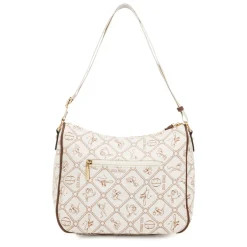 Borsa a spalla da Donna bianca con stampa monogram Giulia Pieralli