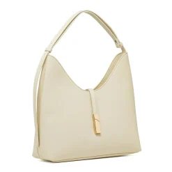 Borsa a spalla da Donna Bianco off-white con dettaglio oro Lora Ferres