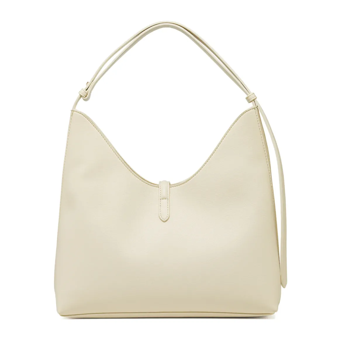 Borsa a spalla da Donna Bianco off-white con dettaglio oro Lora Ferres